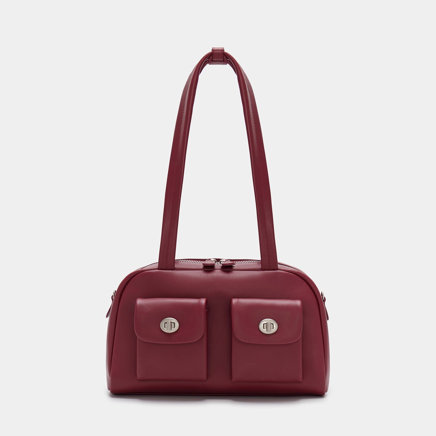 Large Double Pocket Boston Bag