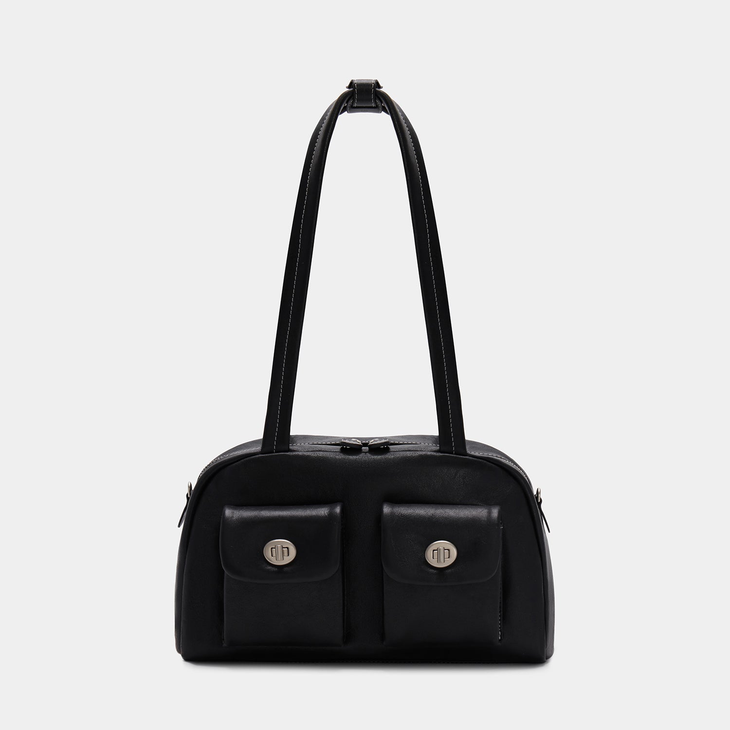 Large Double Pocket Boston Bag