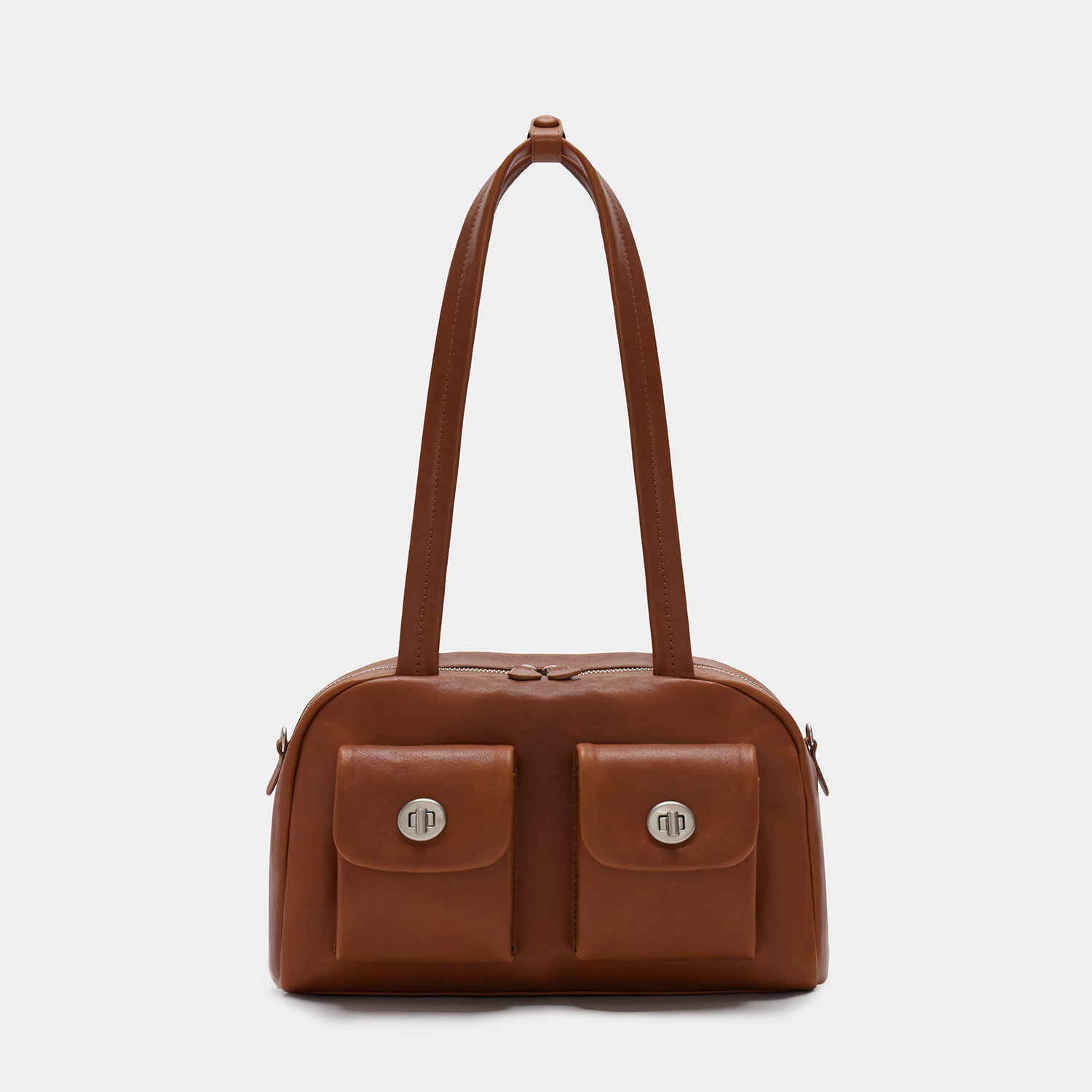 Large Double Pocket Boston Bag