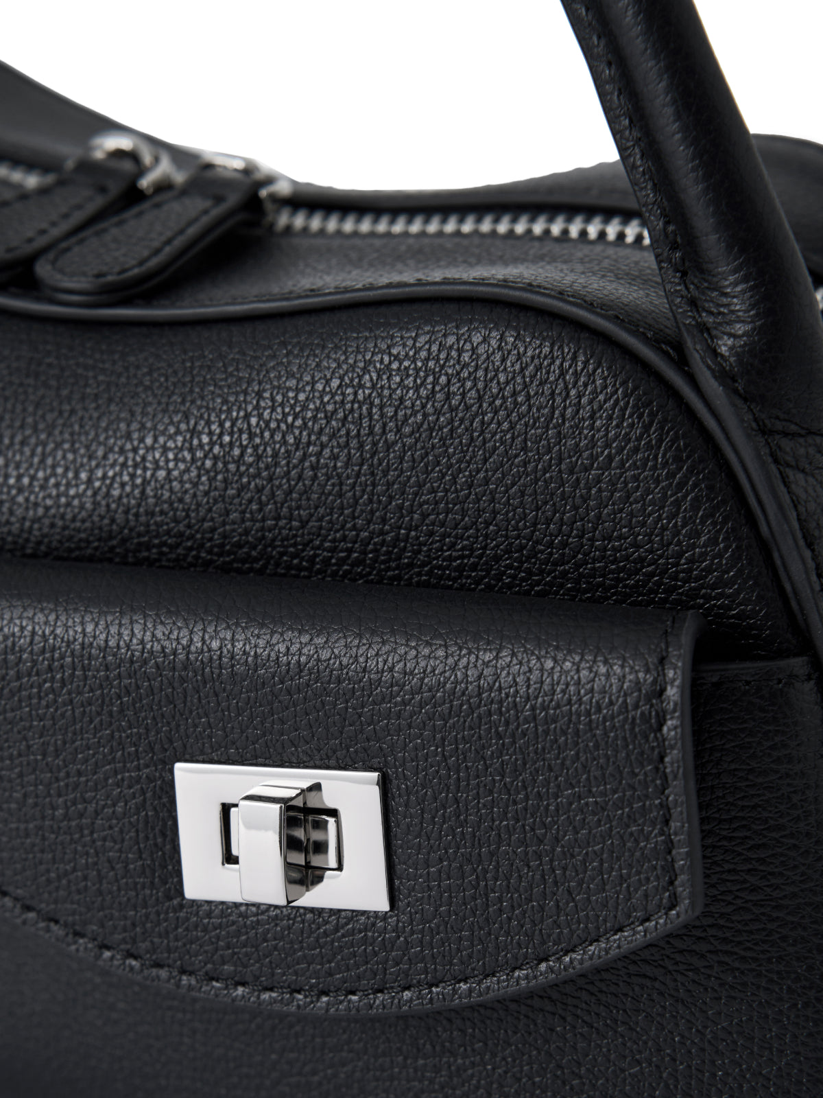 Top-grain cowhide flap bag