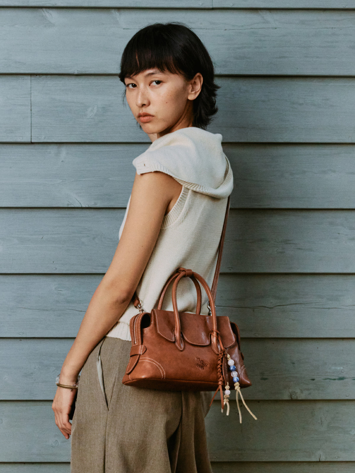 Echo Series Boston Bag (Small) - Vegetable-tanned leather