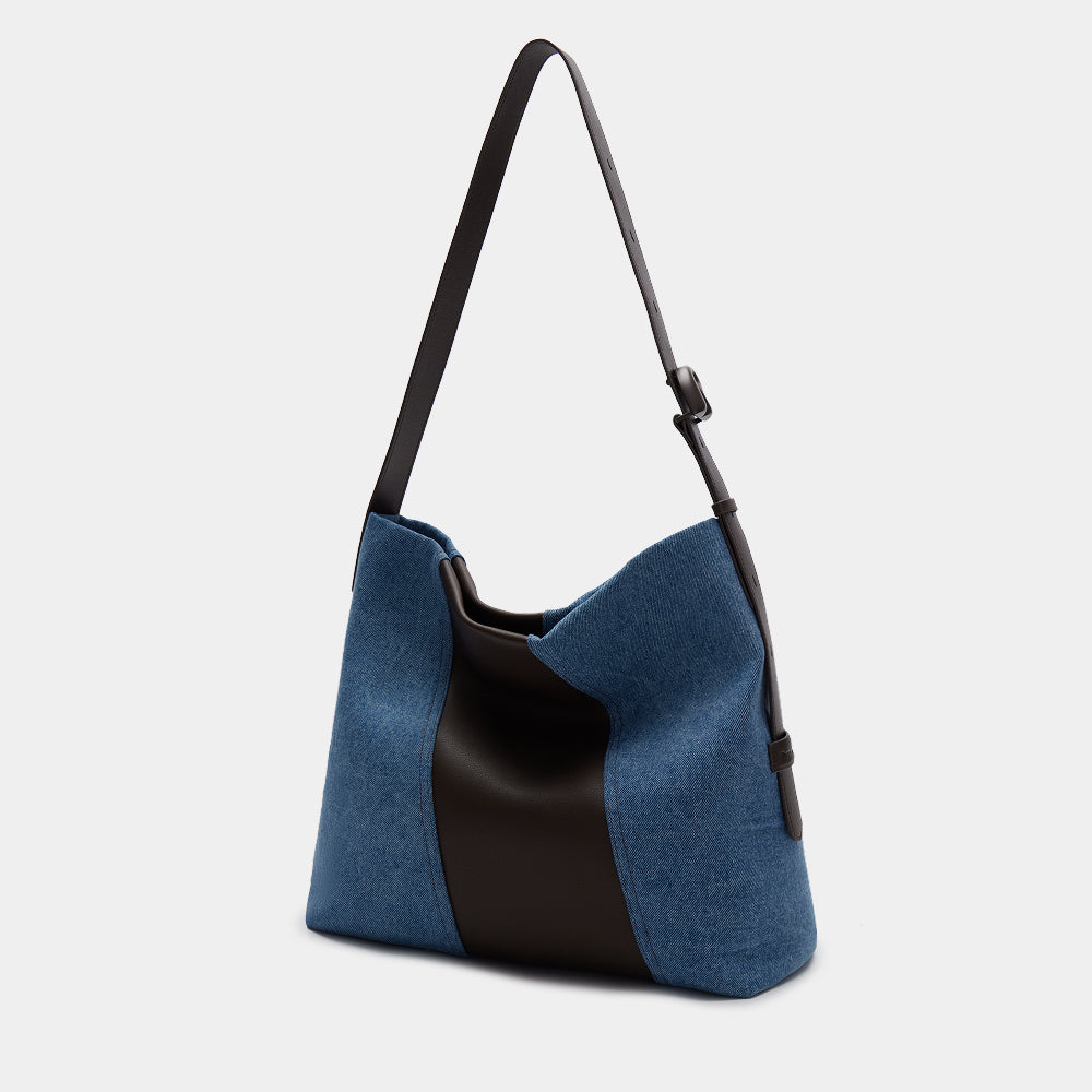 Large capacity patchwork commuter underarm bag