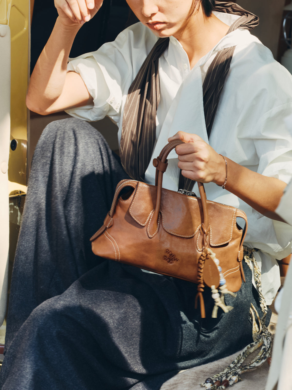 Echo Series Boston Bag (Small) - Vegetable-tanned leather