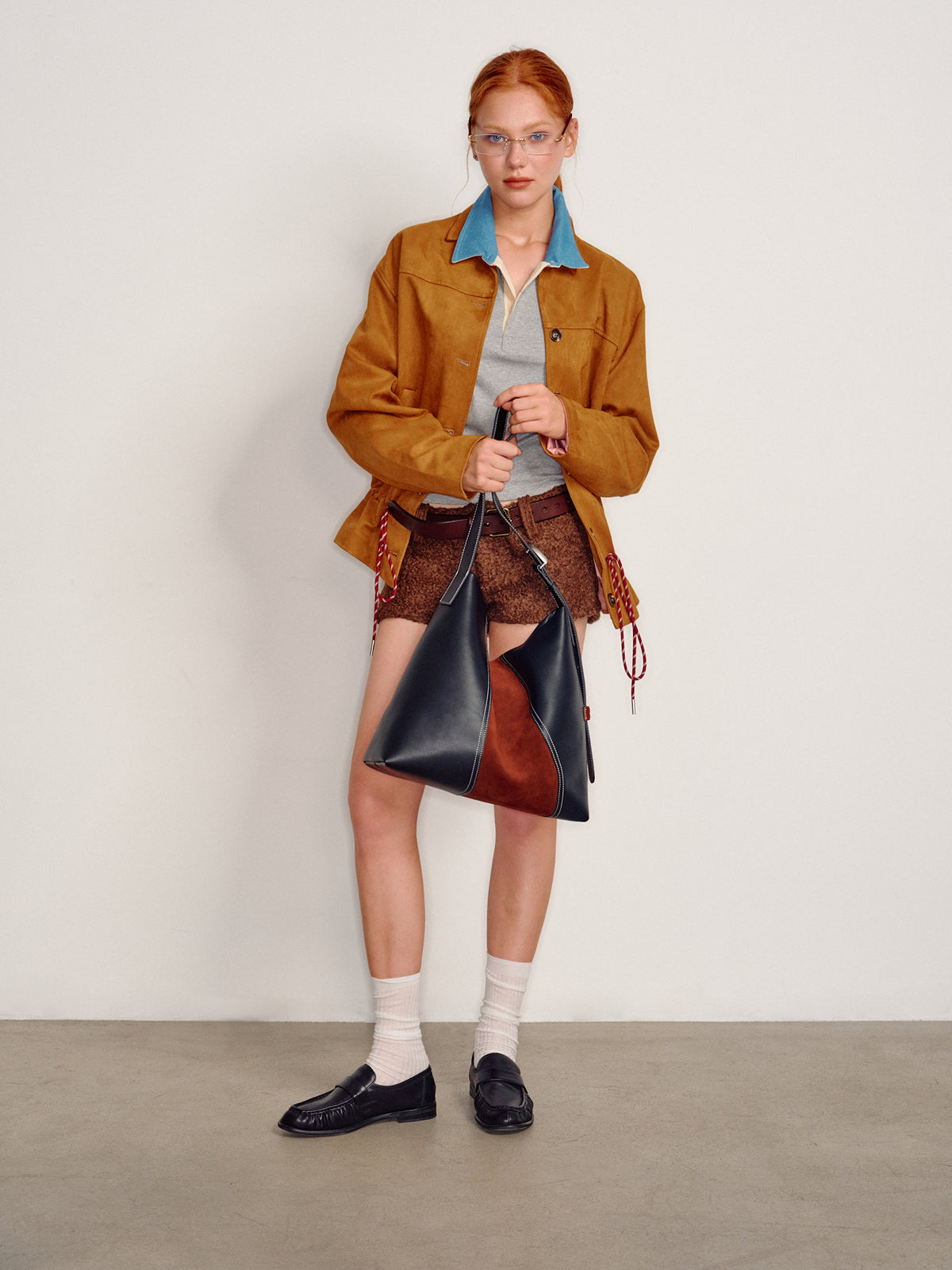 Large capacity patchwork commuter underarm bag