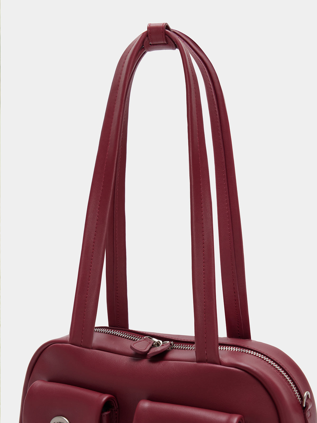 Large Double Pocket Boston Bag