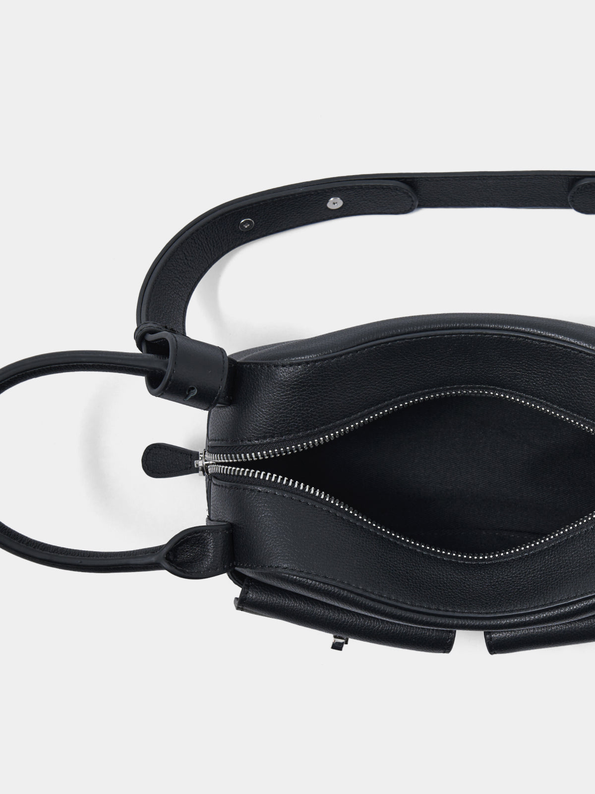 Top-grain cowhide flap bag