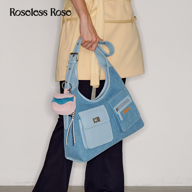 Roseless Buzz Hobo Bag - Denim